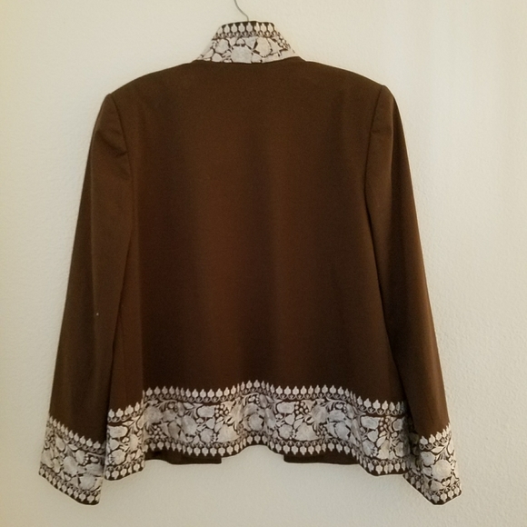 Linda Allard Ellen Tracy Embroidered Jacket - Picture 2 of 6